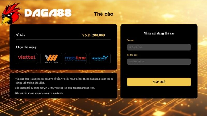 nạp tiền daga88